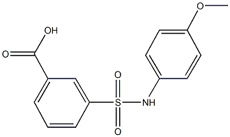 3-[(4-methoxyanilino)sulfonyl]benzoic acid Structure