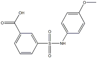 3-[(4-methoxyanilino)sulfonyl]benzoic acid 结构式