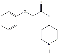 1-methyl-4-piperidinyl phenoxyacetate 化学構造式