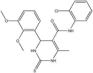 N-(2-chlorophenyl)-4-(2,3-dimethoxyphenyl)-6-methyl-2-thioxo-1,2,3,4-tetrahydro-5-pyrimidinecarboxamide