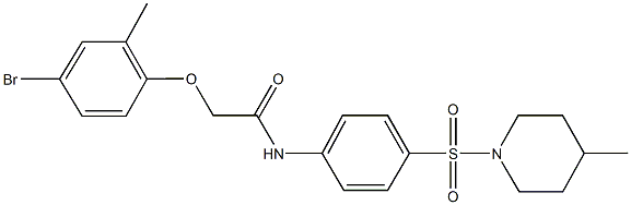 2-(4-bromo-2-methylphenoxy)-N-{4-[(4-methylpiperidin-1-yl)sulfonyl]phenyl}acetamide