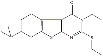  7-tert-butyl-3-ethyl-2-(ethylsulfanyl)-5,6,7,8-tetrahydro[1]benzothieno[2,3-d]pyrimidin-4(3H)-one