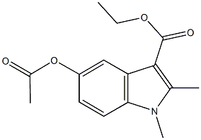 ethyl 5-(acetyloxy)-1,2-dimethyl-1H-indole-3-carboxylate Struktur