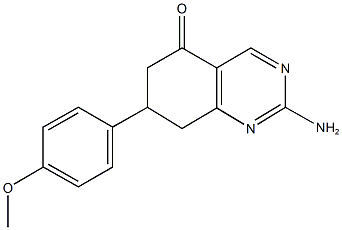 2-amino-7-(4-methoxyphenyl)-7,8-dihydro-5(6H)-quinazolinone 结构式