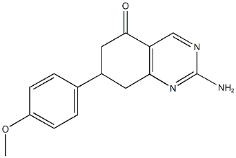 2-amino-7-(4-methoxyphenyl)-7,8-dihydro-5(6H)-quinazolinone Structure