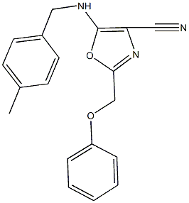 5-[(4-methylbenzyl)amino]-2-(phenoxymethyl)-1,3-oxazole-4-carbonitrile
