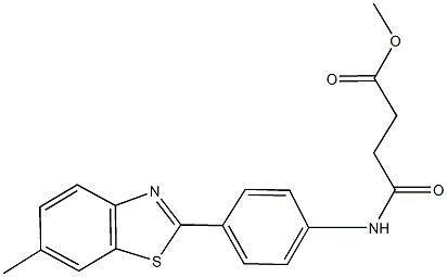 methyl 4-[4-(6-methyl-1,3-benzothiazol-2-yl)anilino]-4-oxobutanoate Structure