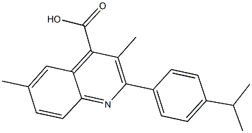 2-(4-isopropylphenyl)-3,6-dimethyl-4-quinolinecarboxylic acid Structure