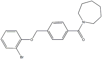 1-{4-[(2-bromophenoxy)methyl]benzoyl}azepane|