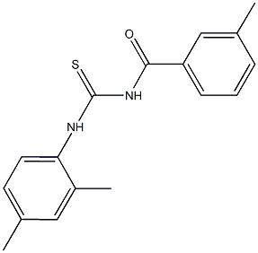 N-(2,4-dimethylphenyl)-N'-(3-methylbenzoyl)thiourea Structure