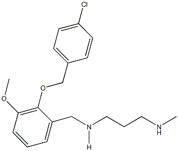 N-{2-[(4-chlorobenzyl)oxy]-3-methoxybenzyl}-N-[3-(methylamino)propyl]amine 结构式