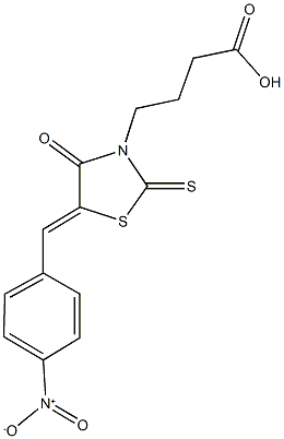 4-(5-{4-nitrobenzylidene}-4-oxo-2-thioxo-1,3-thiazolidin-3-yl)butanoic acid