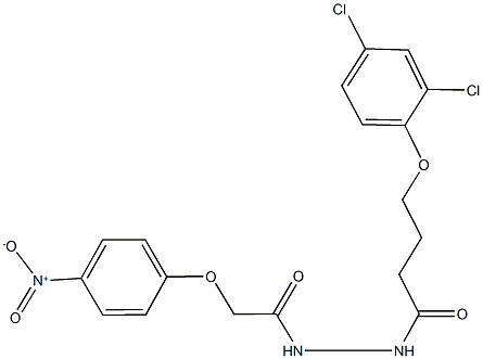 N'-[4-(2,4-dichlorophenoxy)butanoyl]-2-{4-nitrophenoxy}acetohydrazide Structure