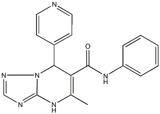 5-methyl-N-phenyl-7-(4-pyridinyl)-4,7-dihydro[1,2,4]triazolo[1,5-a]pyrimidine-6-carboxamide Struktur