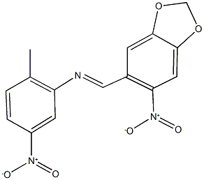 2-methyl-5-nitro-N-[(6-nitro-1,3-benzodioxol-5-yl)methylene]aniline