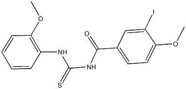 N-(3-iodo-4-methoxybenzoyl)-N'-(2-methoxyphenyl)thiourea Structure