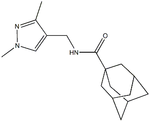 N-[(1,3-dimethyl-1H-pyrazol-4-yl)methyl]-1-adamantanecarboxamide Structure