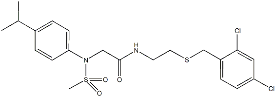 N-{2-[(2,4-dichlorobenzyl)sulfanyl]ethyl}-2-[4-isopropyl(methylsulfonyl)anilino]acetamide