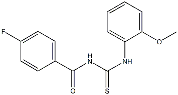 N-(4-fluorobenzoyl)-N'-(2-methoxyphenyl)thiourea,,结构式