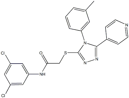 N-(3,5-dichlorophenyl)-2-{[4-(3-methylphenyl)-5-(4-pyridinyl)-4H-1,2,4-triazol-3-yl]sulfanyl}acetamide|