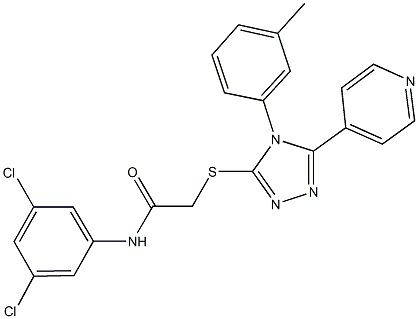 N-(3,5-dichlorophenyl)-2-{[4-(3-methylphenyl)-5-(4-pyridinyl)-4H-1,2,4-triazol-3-yl]sulfanyl}acetamide Structure