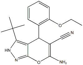 6-amino-3-(tert-butyl)-4-(2-ethoxyphenyl)-1,4-dihydropyrano[2,3-c]pyrazole-5-carbonitrile