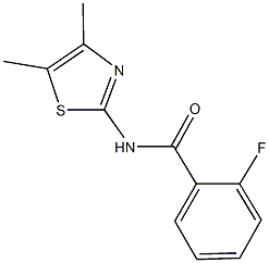 N-(4,5-dimethyl-1,3-thiazol-2-yl)-2-fluorobenzamide Struktur