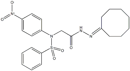 N-[2-(2-cyclooctylidenehydrazino)-2-oxoethyl]-N-{4-nitrophenyl}benzenesulfonamide