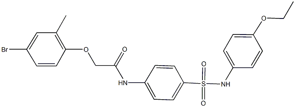 2-(4-bromo-2-methylphenoxy)-N-{4-[(4-ethoxyanilino)sulfonyl]phenyl}acetamide Struktur