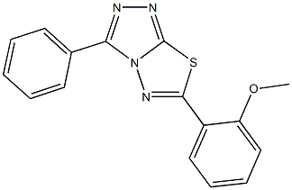 methyl 2-(3-phenyl[1,2,4]triazolo[3,4-b][1,3,4]thiadiazol-6-yl)phenyl ether Struktur