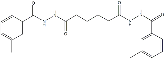 3-methyl-N'-{6-[2-(3-methylbenzoyl)hydrazino]-6-oxohexanoyl}benzohydrazide 化学構造式