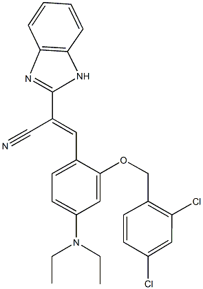 2-(1H-benzimidazol-2-yl)-3-[2-[(2,4-dichlorobenzyl)oxy]-4-(diethylamino)phenyl]acrylonitrile
