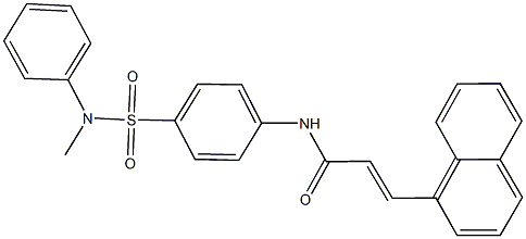 N-{4-[(methylanilino)sulfonyl]phenyl}-3-(1-naphthyl)acrylamide Structure