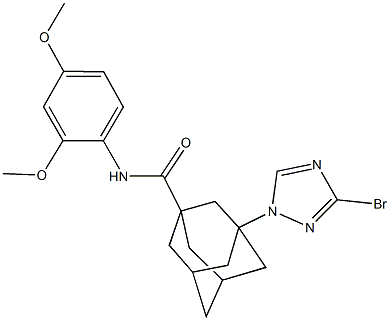 3-(3-bromo-1H-1,2,4-triazol-1-yl)-N-(2,4-dimethoxyphenyl)-1-adamantanecarboxamide|