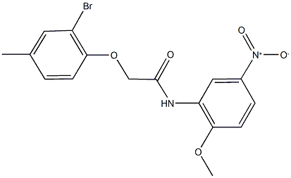  2-(2-bromo-4-methylphenoxy)-N-{5-nitro-2-methoxyphenyl}acetamide
