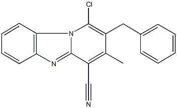 2-benzyl-1-chloro-3-methylpyrido[1,2-a]benzimidazole-4-carbonitrile Structure