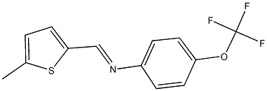 N-[(5-methyl-2-thienyl)methylene]-N-[4-(trifluoromethoxy)phenyl]amine Structure