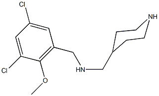 N-(3,5-dichloro-2-methoxybenzyl)-N-(4-piperidinylmethyl)amine Structure