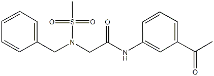 N-(3-acetylphenyl)-2-[benzyl(methylsulfonyl)amino]acetamide|