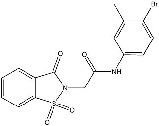 N-(4-bromo-3-methylphenyl)-2-(1,1-dioxido-3-oxo-1,2-benzisothiazol-2(3H)-yl)acetamide