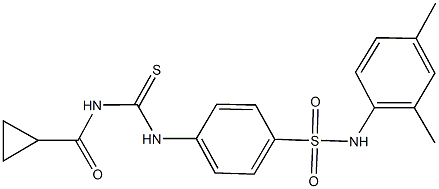 4-({[(cyclopropylcarbonyl)amino]carbothioyl}amino)-N-(2,4-dimethylphenyl)benzenesulfonamide