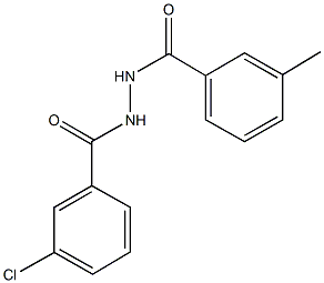 N'-(3-chlorobenzoyl)-3-methylbenzohydrazide 化学構造式