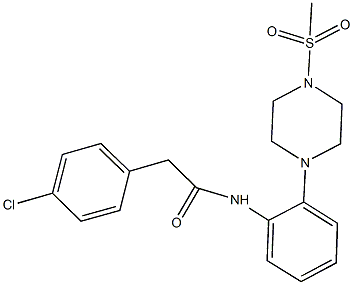 2-(4-chlorophenyl)-N-{2-[4-(methylsulfonyl)-1-piperazinyl]phenyl}acetamide Structure