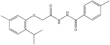 2-(2-isopropyl-5-methylphenoxy)-N'-(4-methylbenzoyl)acetohydrazide Structure