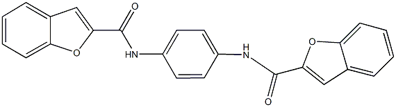 N-{4-[(1-benzofuran-2-ylcarbonyl)amino]phenyl}-1-benzofuran-2-carboxamide Structure