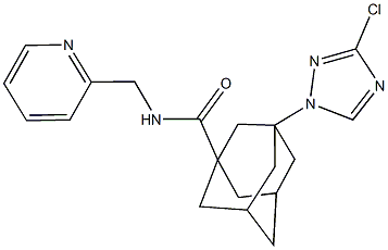 3-(3-chloro-1H-1,2,4-triazol-1-yl)-N-(2-pyridinylmethyl)-1-adamantanecarboxamide,,结构式