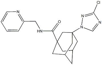 3-(3-chloro-1H-1,2,4-triazol-1-yl)-N-(2-pyridinylmethyl)-1-adamantanecarboxamide Structure