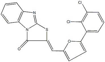 2-{[5-(2,3-dichlorophenyl)-2-furyl]methylene}[1,3]thiazolo[3,2-a]benzimidazol-3(2H)-one Structure