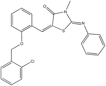 5-{2-[(2-chlorobenzyl)oxy]benzylidene}-3-methyl-2-(phenylimino)-1,3-thiazolidin-4-one