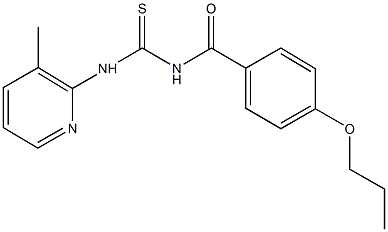 N-(3-methyl-2-pyridinyl)-N'-(4-propoxybenzoyl)thiourea Structure